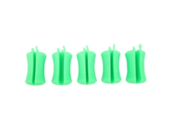 Soporte portátil de silicona verde para cañas de pescar (5 unidades)