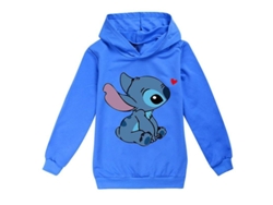 2026-sudaderas Con Capucha Para Niños 7-14 Años Lilo Y Stitch Manga Larga Regalo Cotton Blend