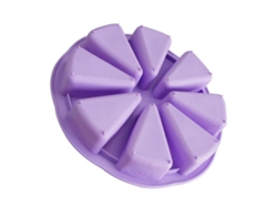 Molde para tartas con 8 cavidades triangulares, molde para pasteles, rebanadas, molde para repostería, molde para rebanadas de Pizza (púrpura claro) UISAVE