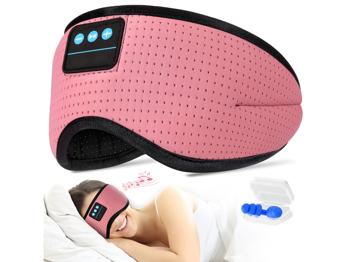 Smart Wireless 3d Stereo Call Blackout Sleep Bluetooth 5.4 Música Máscara Para Ojos Rosa Siurn
