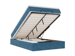 Maison Exclusive - Estructura De Cama Otomana Colchón Terciopelo Azul Oscuro