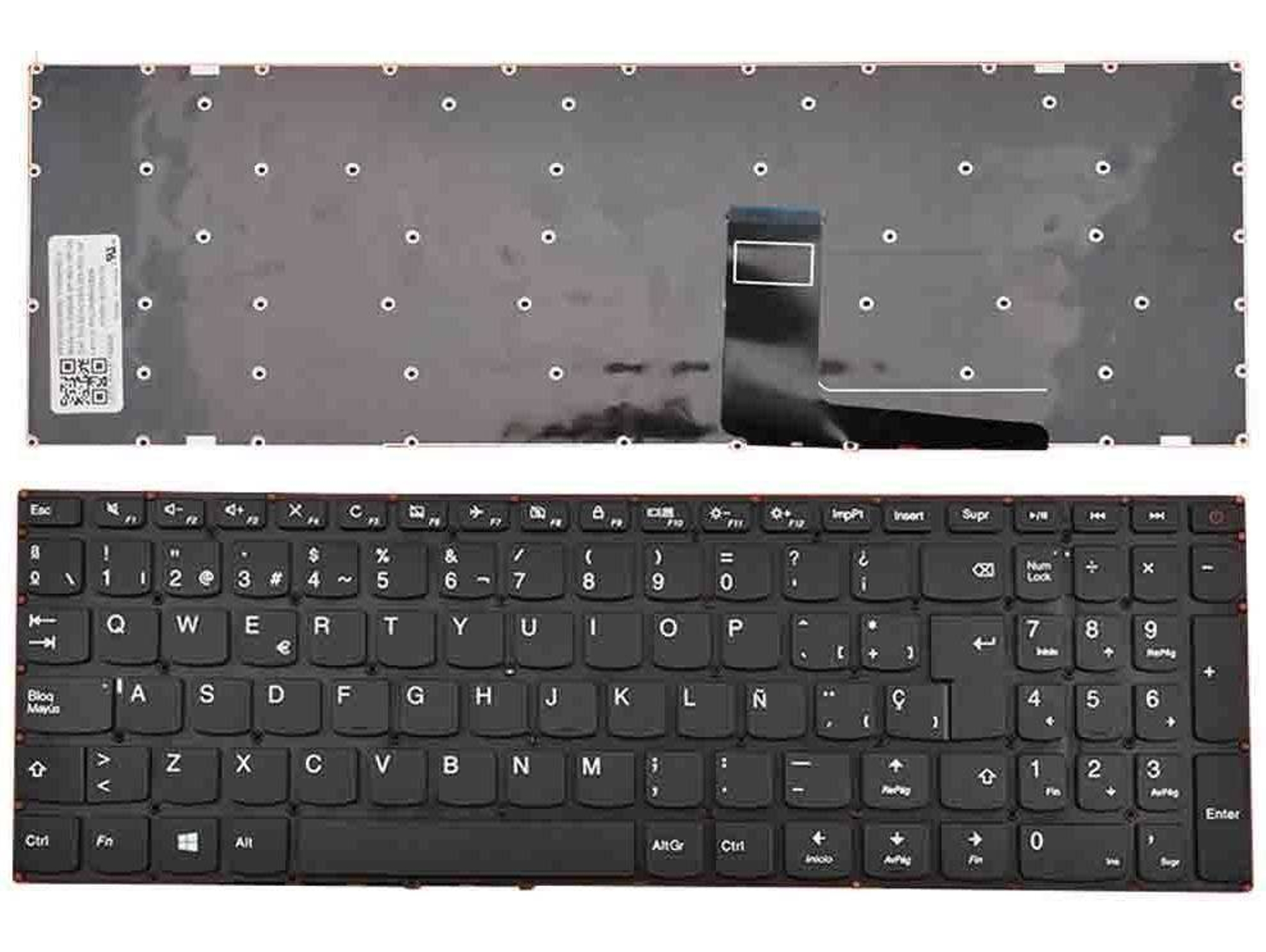 Teclado para Portátil Lenovo Ideapad 110-15Acl 110-15Ast 110-15Ibr Negro