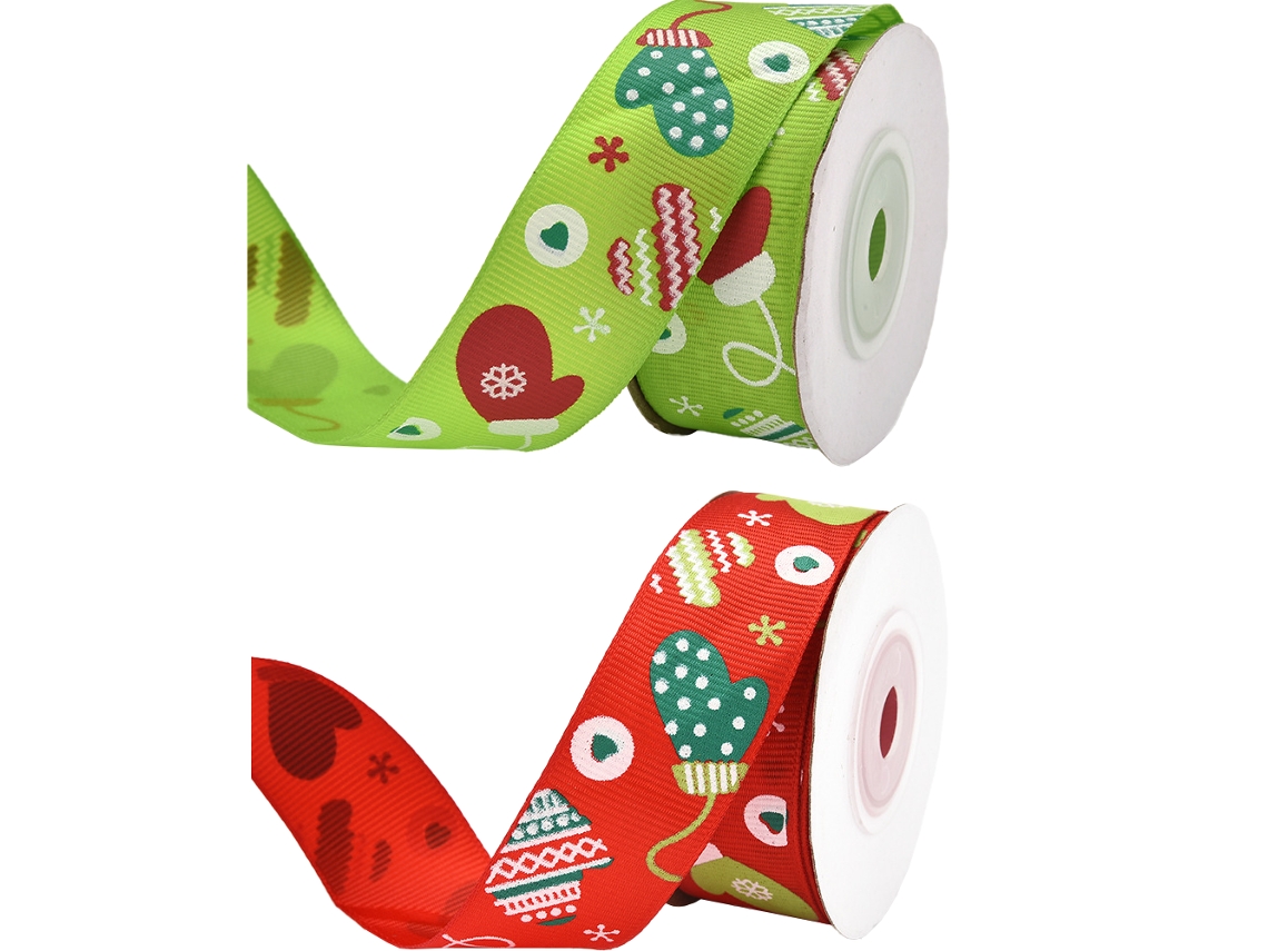 Cinta navideña, decoración de regalos y manualidades. TRUYUETY