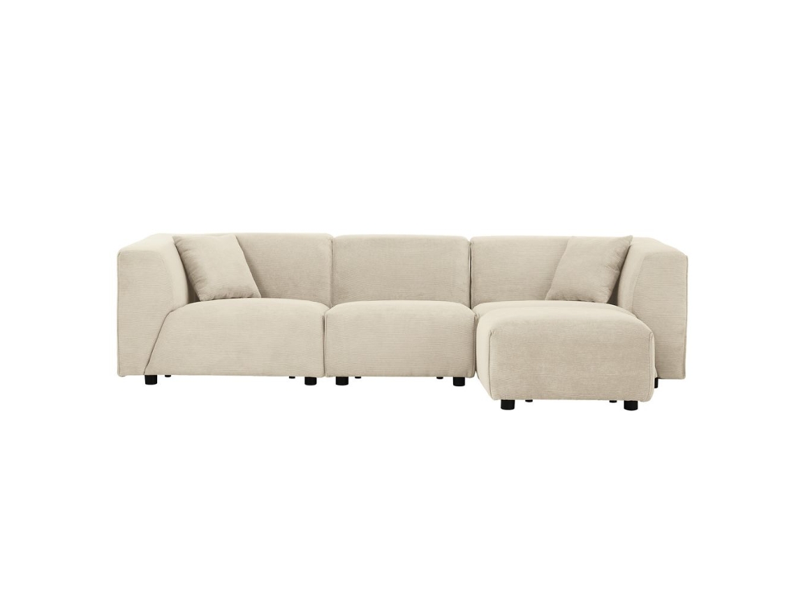 Sofá Chaiselongues CONCEPT U Monroe (Beige - Madera - 267x87x70 cm)