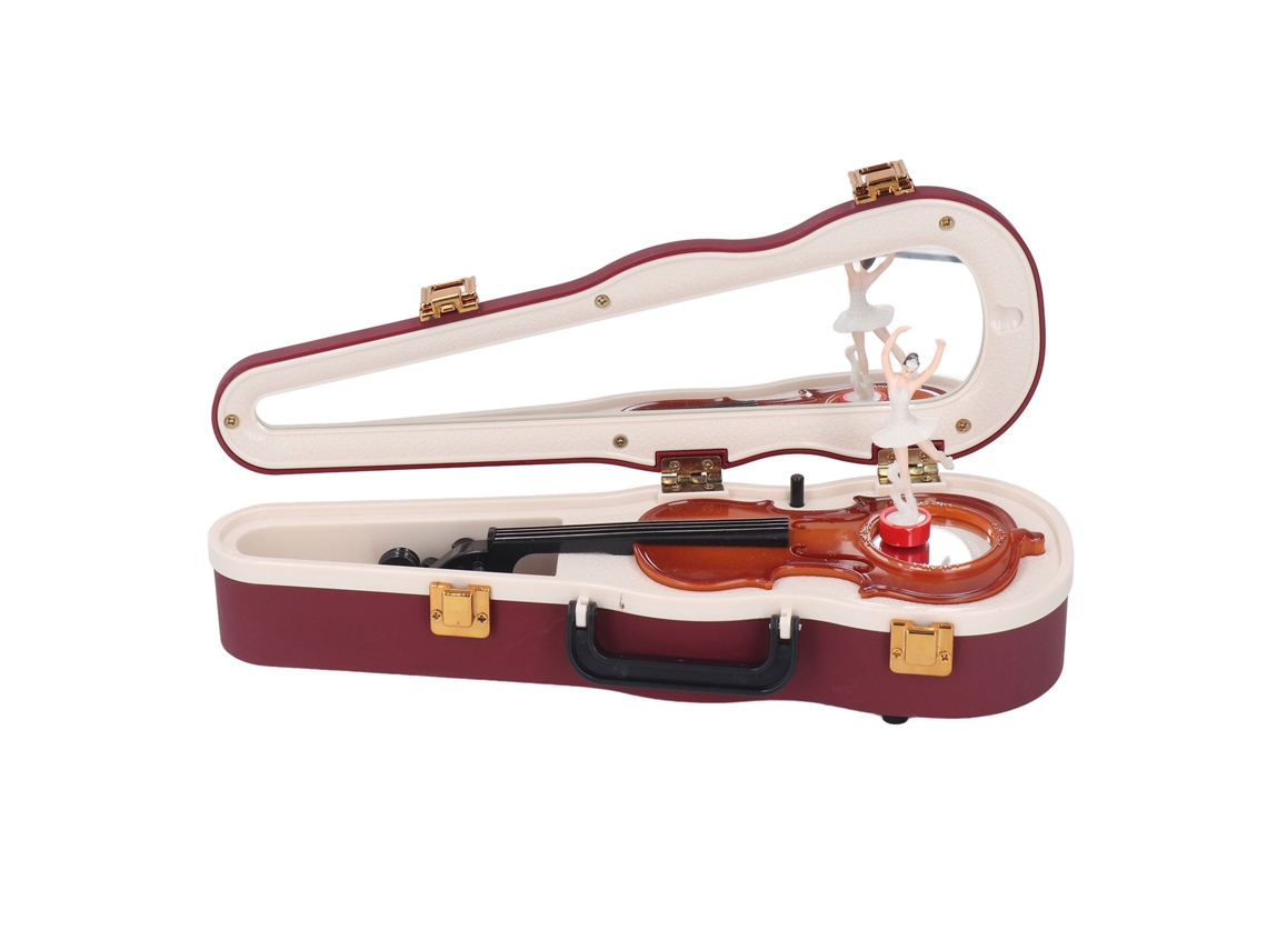 Caja De Música Clásica Con Violín Y Bailarina Giratoria, Decorativa Para Mesa, Ideal Para Guardar Vino Tinto.