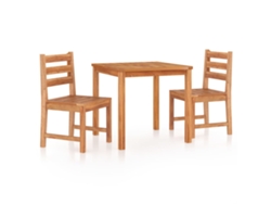 Maison Exclusive - Juego De Comedor Para Jardín 3 Pzas Madera Maciza De Teca