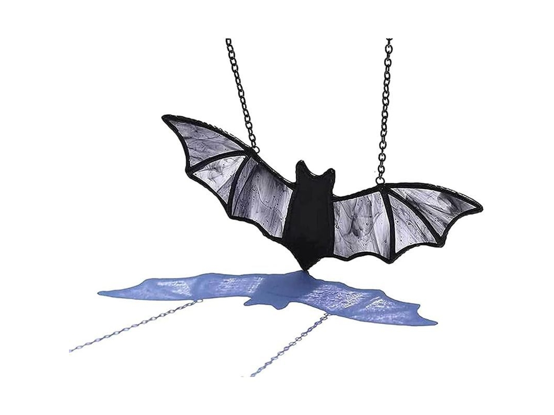 Colgante De Murciélago De Acrílico Para Halloween Decoración De Ventana Pared Arte 7 Negro