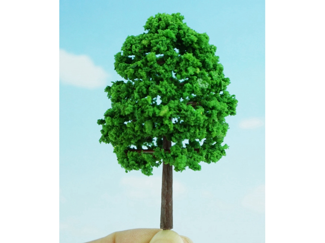 10 Piezas De Árboles De Plástico Para Maquetas Arquitectónicas, Diseños Ferroviarios, Paisajes, Dioramas De Jardín Y Miniaturas.
