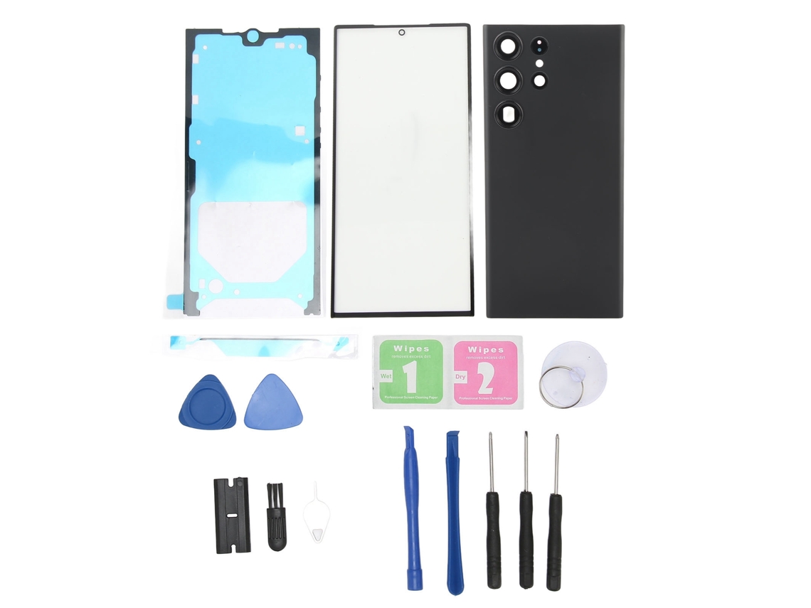 Kit De Substituição De Vidro Traseiro E Frontal Para S23 Ultra Com Adesivo E Ferramentas