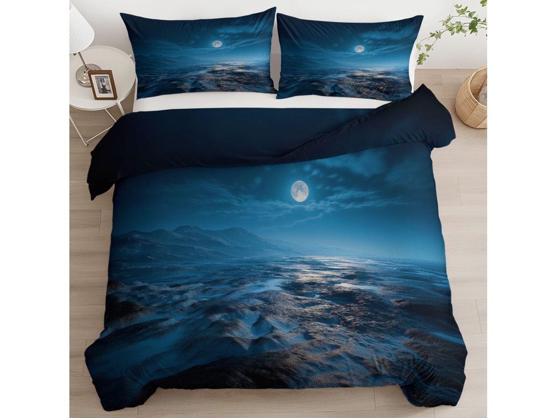 Juego Funda Nórdica Estampado Almohada Funda Juego Cama Ropa Piezas Color 220x240 Cm 220 X 240 65