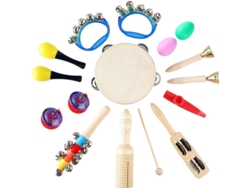 Juego De 15 Instrumentos Musicales De Madera Para Niños: Ritmo Y Percusión (2025)