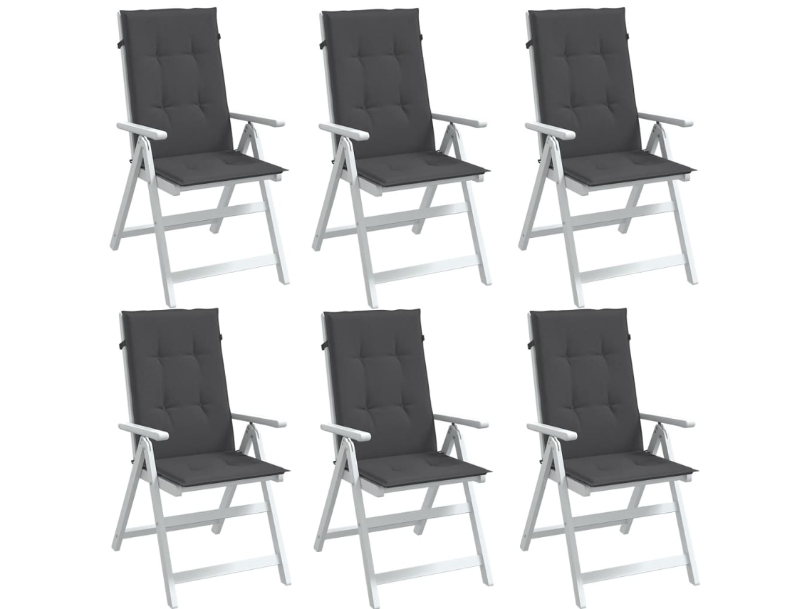 Cojines para trona 6 piezas tejido mixto antracita Dkd Home Decor