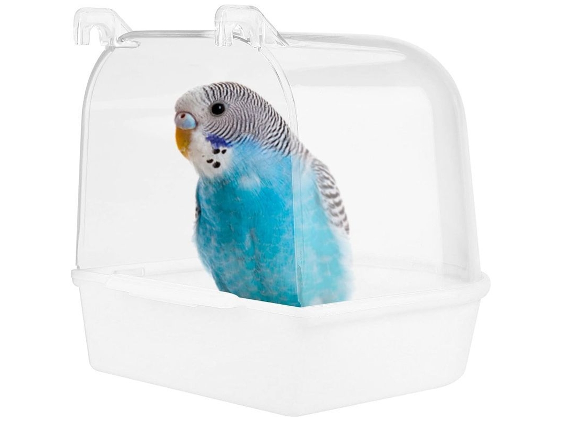 2026-baño Para Aves Linjou, Bañera Colgante Para Jaulas Con Ganchos, Para Aves Pequeñas, Canarios (blanco)