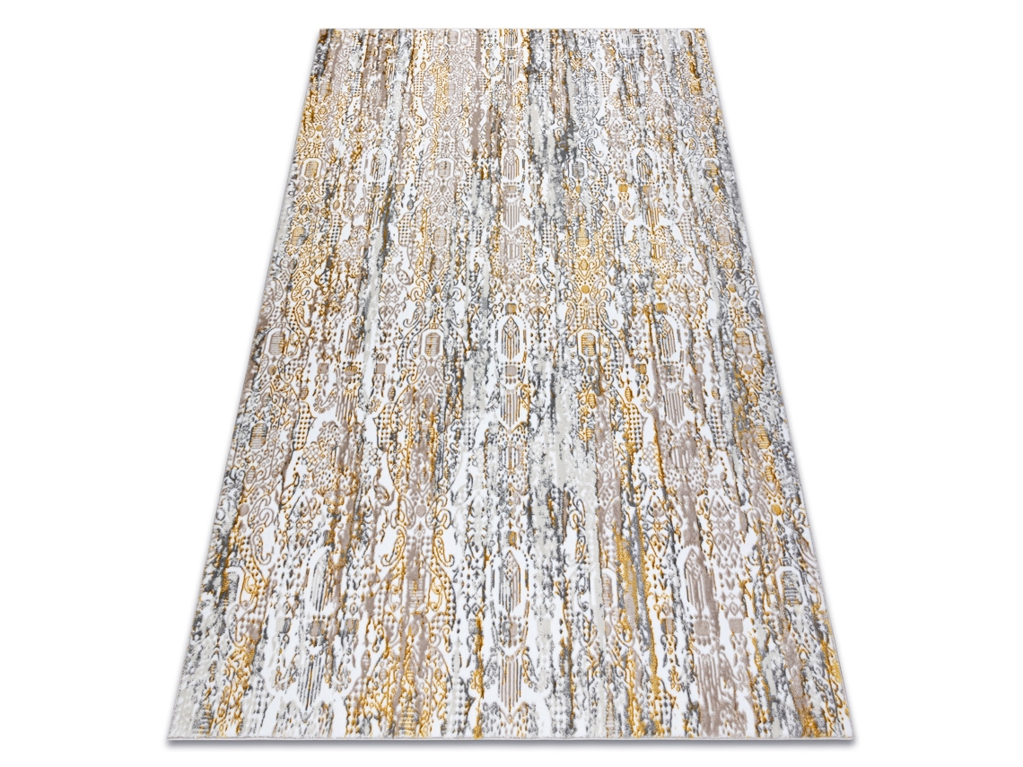 Alfombra Gloss Moderno 8487 63 Ornamento Elegante, Glamour Oro/Beige (80 x 150 cm)