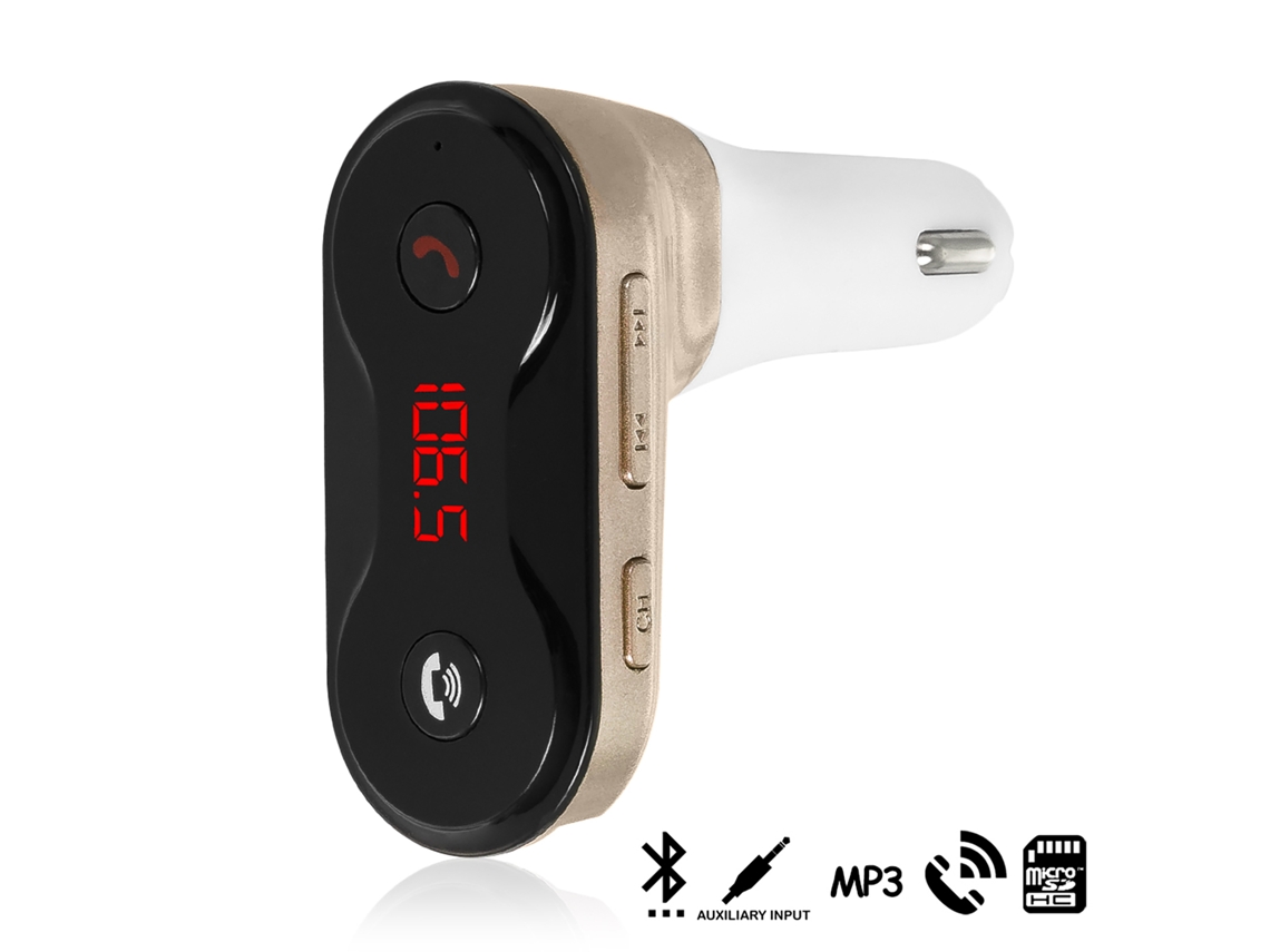 Manos Libres Bluetooth Carc8 Para Coche Con Transmisor FM.
