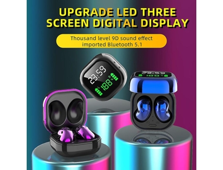Auriculares Bluetooth True Wireless New Buds High-Match 5.0 Smart Heavy Bass Negro