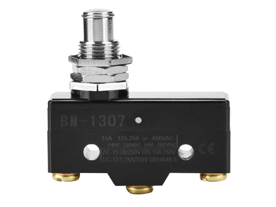 1 Microinterruptor Momentáneo De Límite Con Acción Rápida Bm-1307, Contactos Plateados.