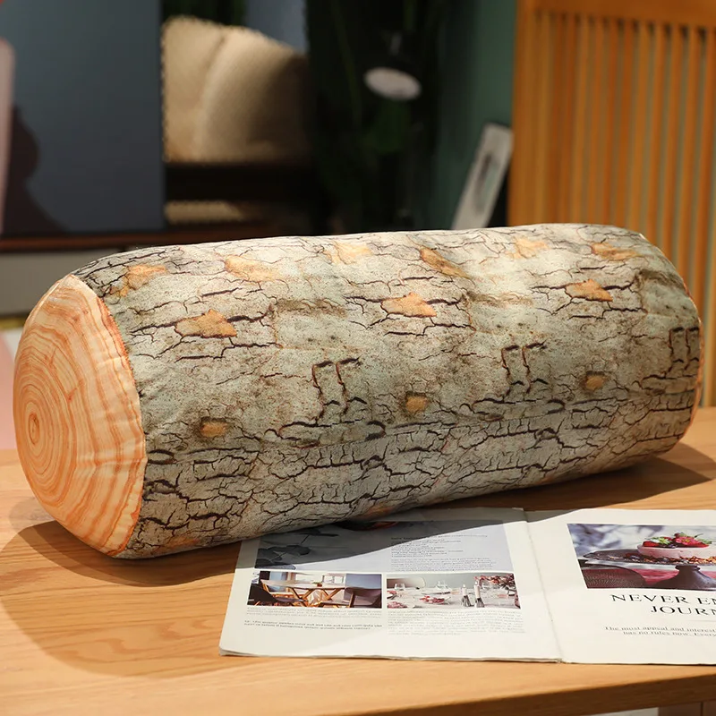 (estilo D, 90 Cm) Almohada De Peluche Con Forma De Estaca De Madera Simulada En 3d, Cojín Creativo
