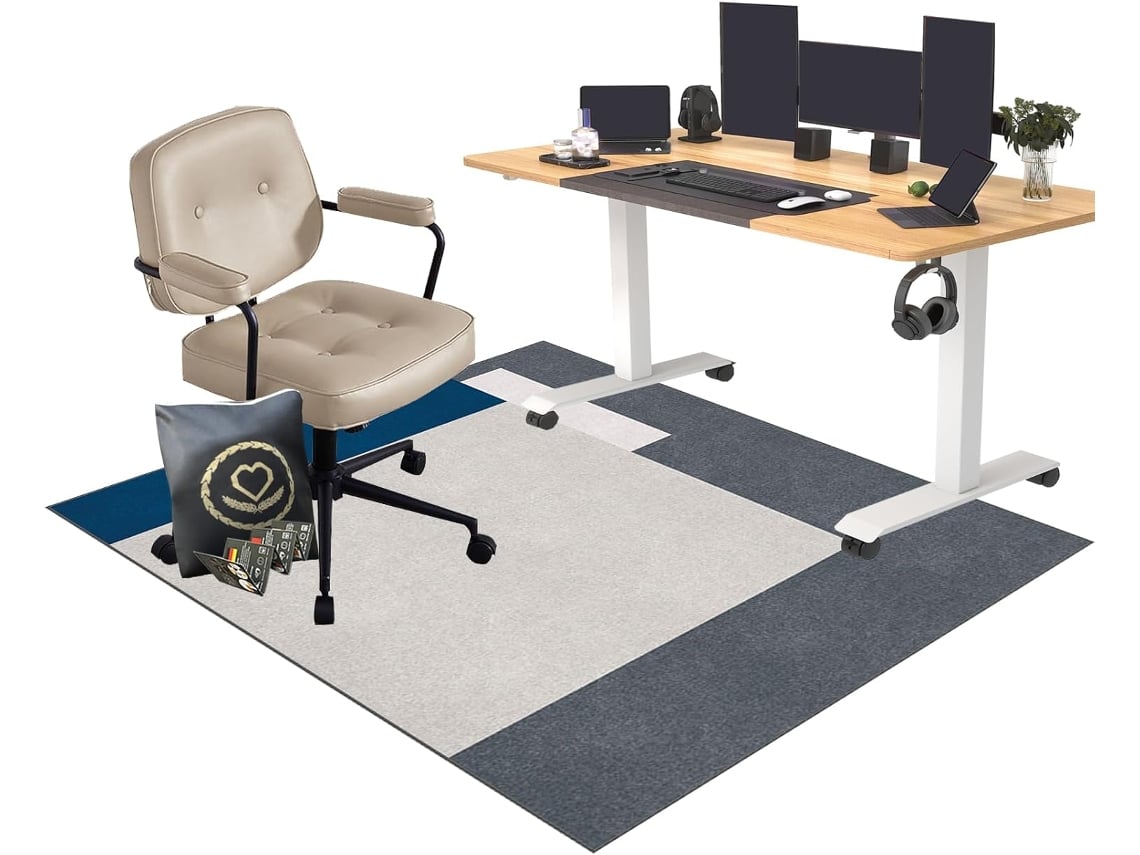 Tapete Cadeira Gamer Protetor Piso Antiderrapante 90 X 120 Cm Parquet Escritório, Pisos Rígidos, Piso,