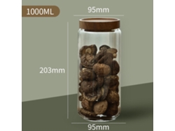 (1000 Ml) Recipiente De Vidrio Para Alimentos Con Tapa Sellada, Frasco De Vidrio De Estilo Posmoderno Clásico