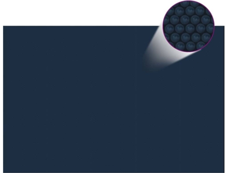 vidaXL Cubierta solar de piscina de PE flotante negro y azul 600x400cm