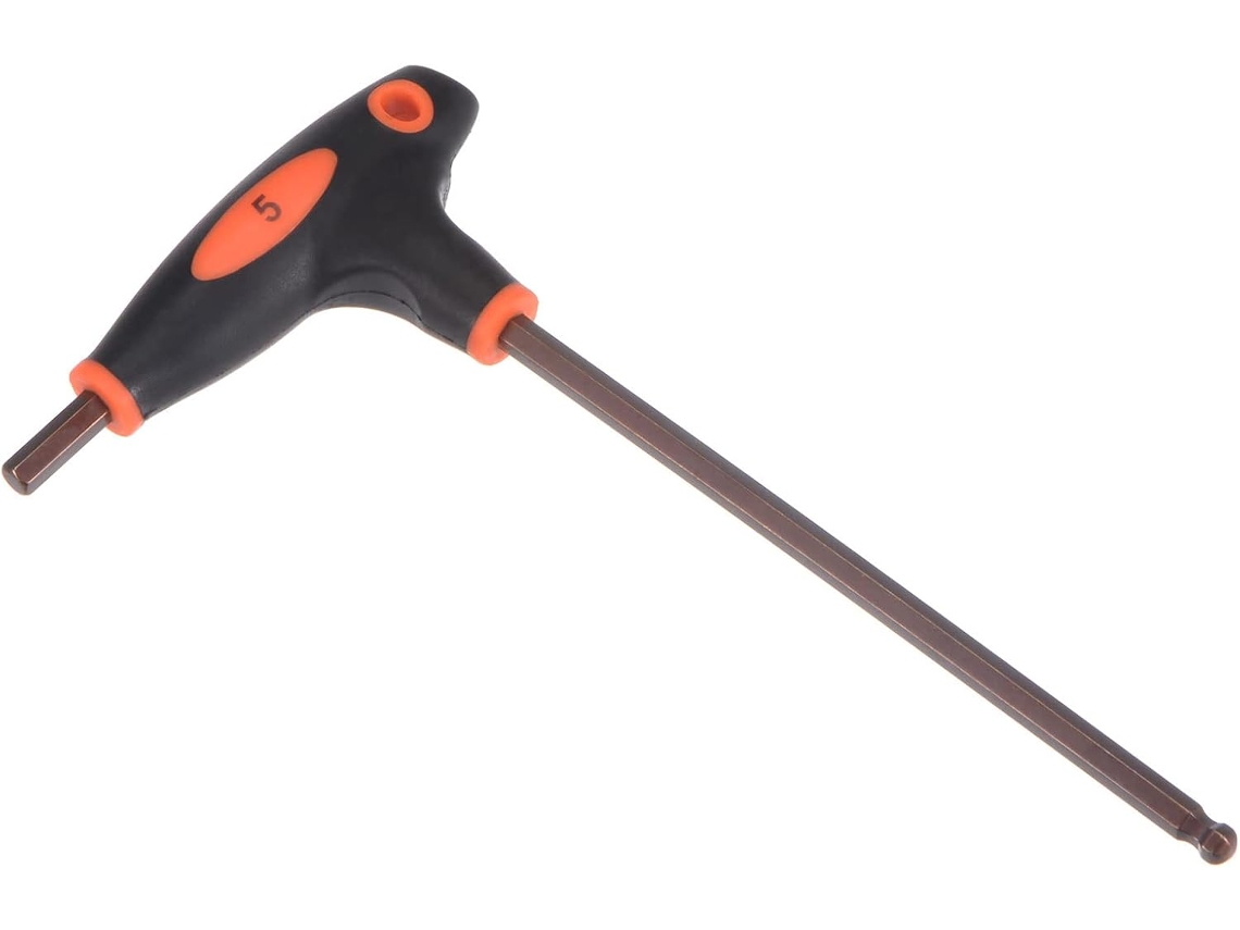 Llave Hexagonal Con Mango En T Y Extremo Esférico, Métrica, Acero S2, 5 Mm