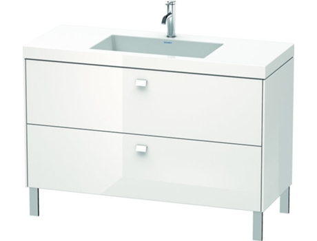 Lavabo para muebles DURAVIT Brioso c-bonded con base de 120,0x48,0 cm 2 extraíbles sin rebosadero con banco para grifos 1 agujero para grifos
