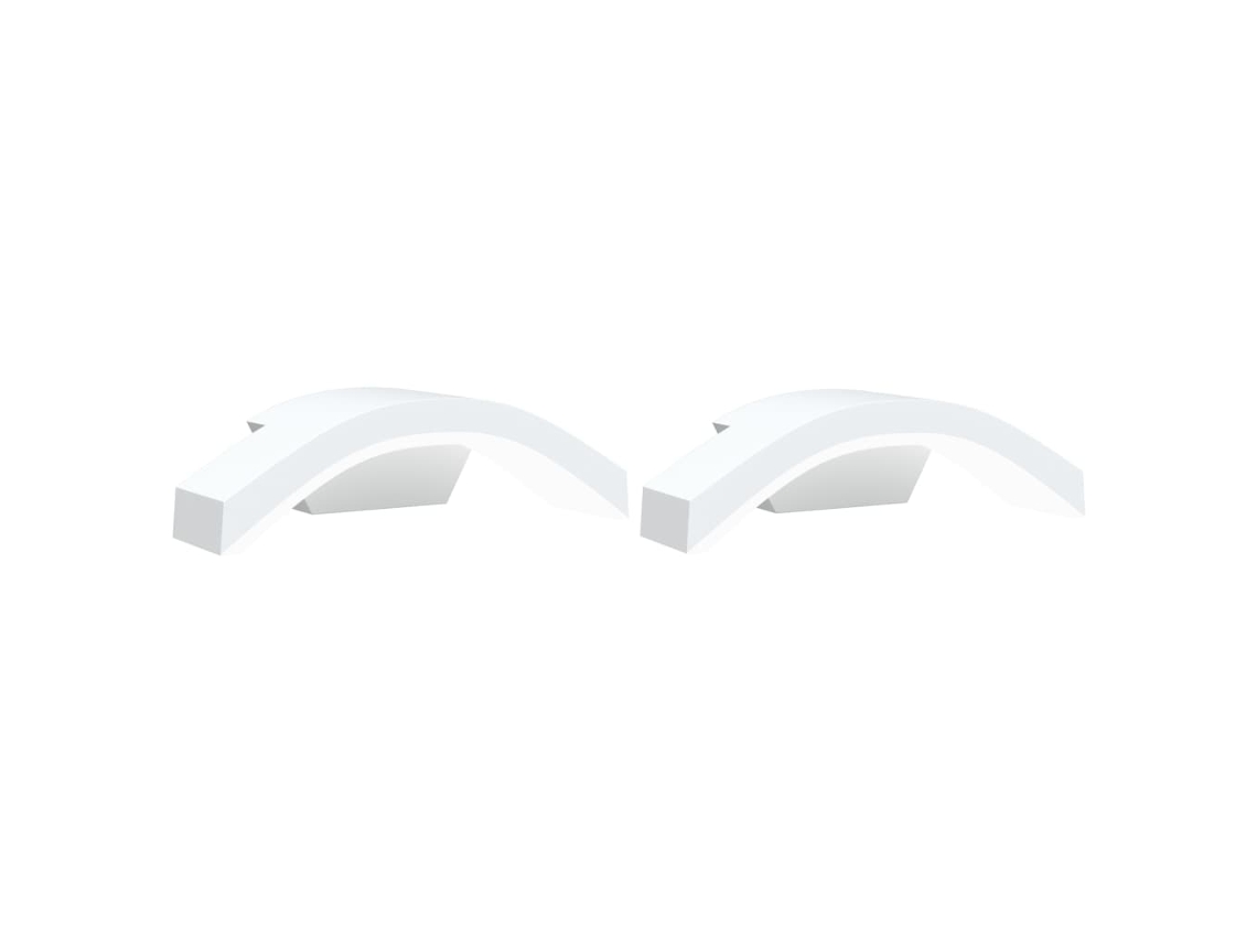 Conjunto 2 Lámpara De Pared De Exterior VIDAXL Blanco Aluminio (27.5x7x10cm)