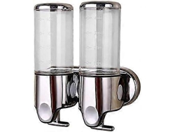 Dispensador de jabón doble de pared Rosewell para champú, acondicionador y jabón líquido para baño o cocina.