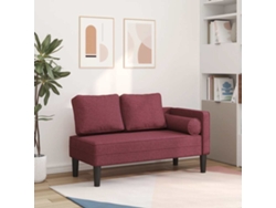 Chaise Longue Con Cojines Tela Roja Lovely Home