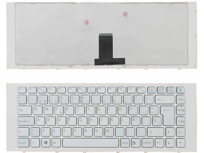 Teclado para Portátil Sony Vaio VPC-Eg Blanco