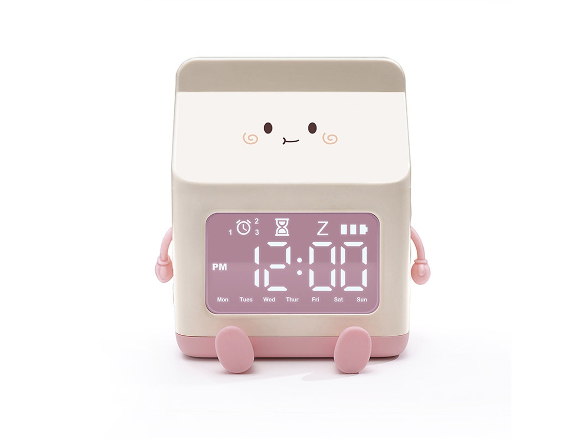 Reloj infantil con temática de leche, función de repetición, entrenamiento del sueño NEVEANCE