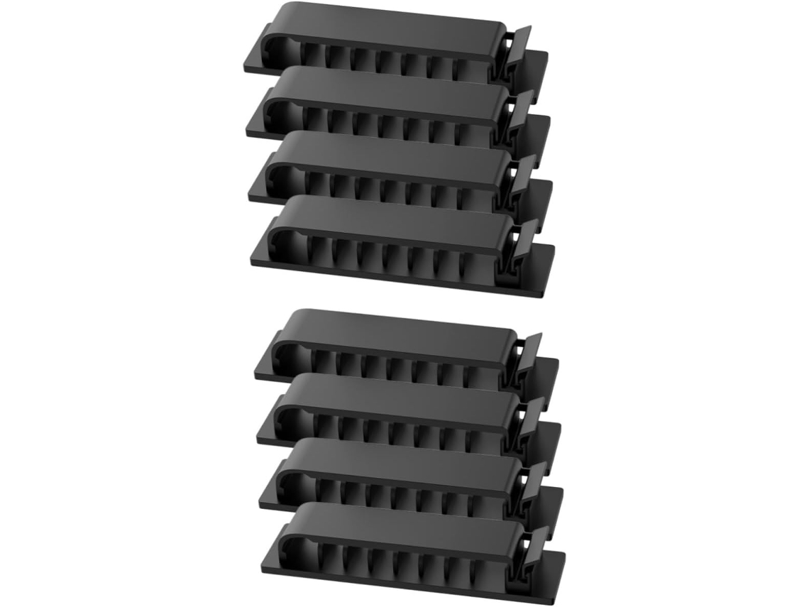 2 8 (paquete De 4 Clips Adhesivos Con Orificios Para Cables De Alimentación Y Auriculares)