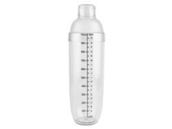 Cocktailera Transparente De Resina Pc Anti-fugas Com Escala Ferramenta Barra (1000ml)