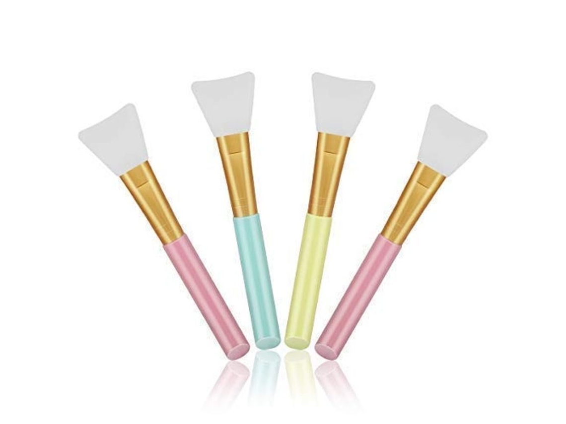 4 Pinceles De Silicona Para Mascarillas Faciales, Aplicadores Flexibles Para Mascarillas De Arcilla Y Cremas Hidratantes.