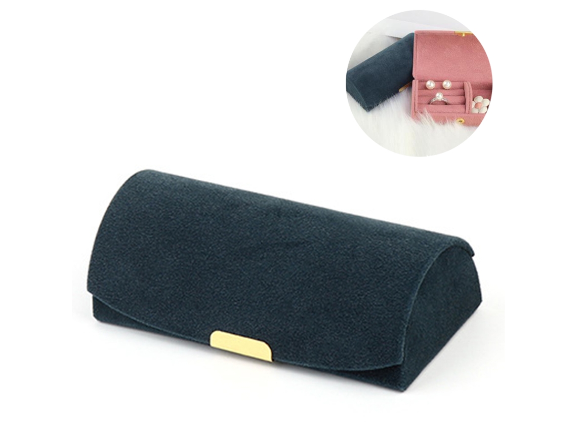 EIOORORRIY A Caixa De Joias Arqueada De Alta Qualidade, Bolsa Portátil Para Viagem, Armazenamento De Pulseiras E Brincos