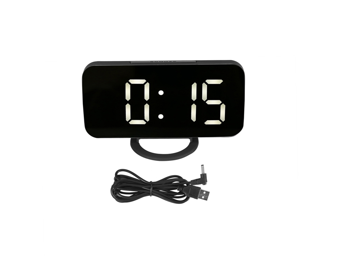 Reloj despertador digital multifuncional Baok con función de repetición de alarma, temporizador y luz LED ajustable.