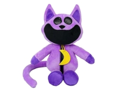 Peluche Smiling Critters, Cojín Divertido, Peluche De Gato Morado Durmiendo De 30 Cm