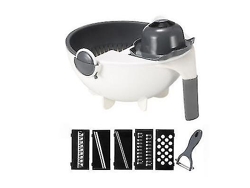 Juego de 9 cortadores de alimentos multifuncionales ajustables para verduras y frutas con cesta de drenaje Az14032 Everley891