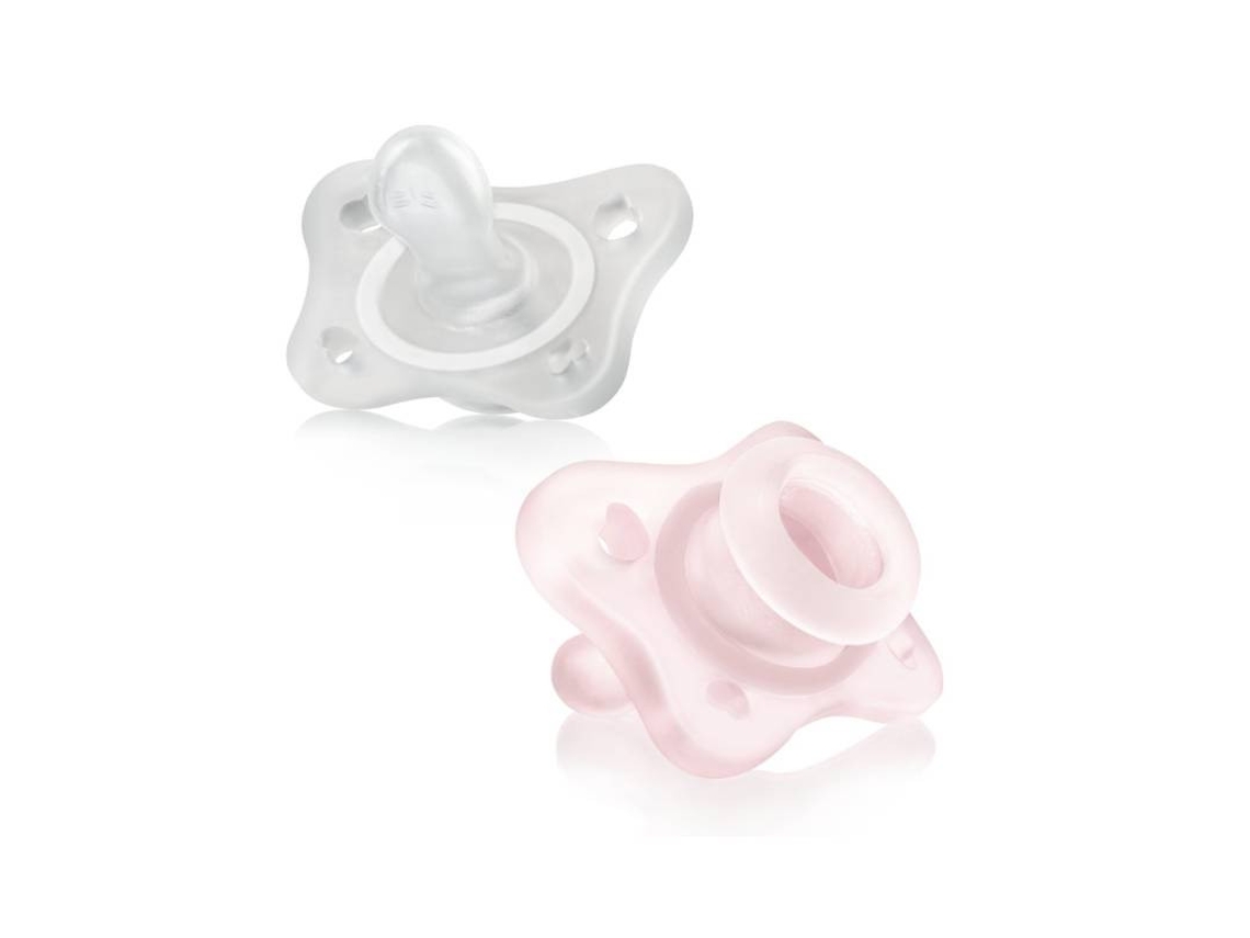 CHICCO Physioforma Mini Soft Chupetes Rosa/Neutro 0-2M