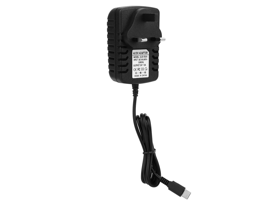 Adaptador De Alimentación Type-c 5v 3a Con Luz Indicadora, Enchufe Uk 100-240v