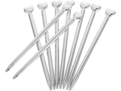 Juego de 10 bolígrafos retráctiles con forma de corazón, ideales para la escritura diaria y como regalo.