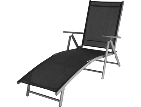 Tumbona TECTAKE Marisol (Gris Oscuro - Aluminio - 62x153x86 cm)