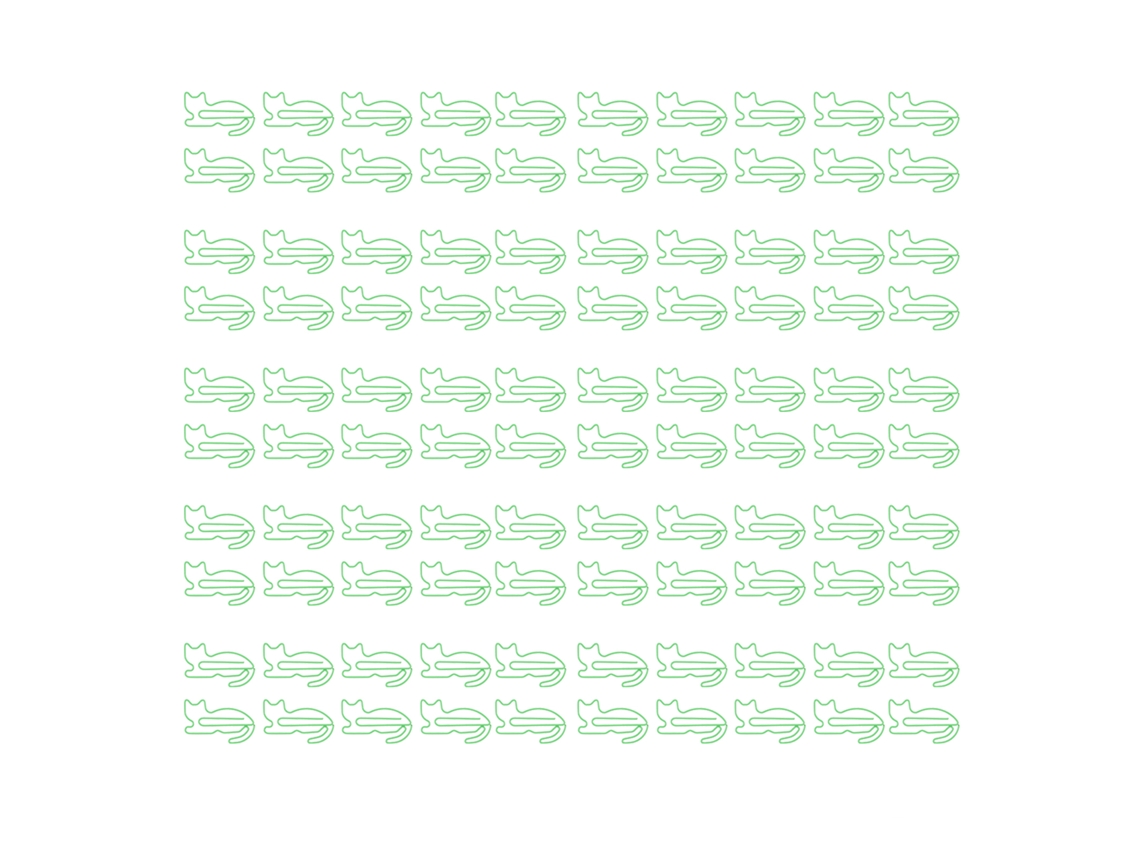 100 Clip Papel Bonito Forma Animal Marcapáginas Divertido Organización Documentos Clip Agenda Verde