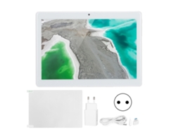 Tableta de 10 pulgadas, cuatro núcleos, pantalla HD de 1280 x 800, multitáctil, para juegos, luz dorada