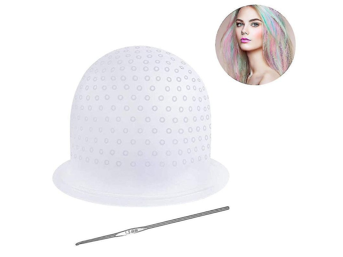 Casco De Silicona Reutilizable Para Mechas Con Gancho, Herramienta Profesional Para Teñir El Cabello En Casa Y En Salones De Belleza Para Mujeres Y Niñas.