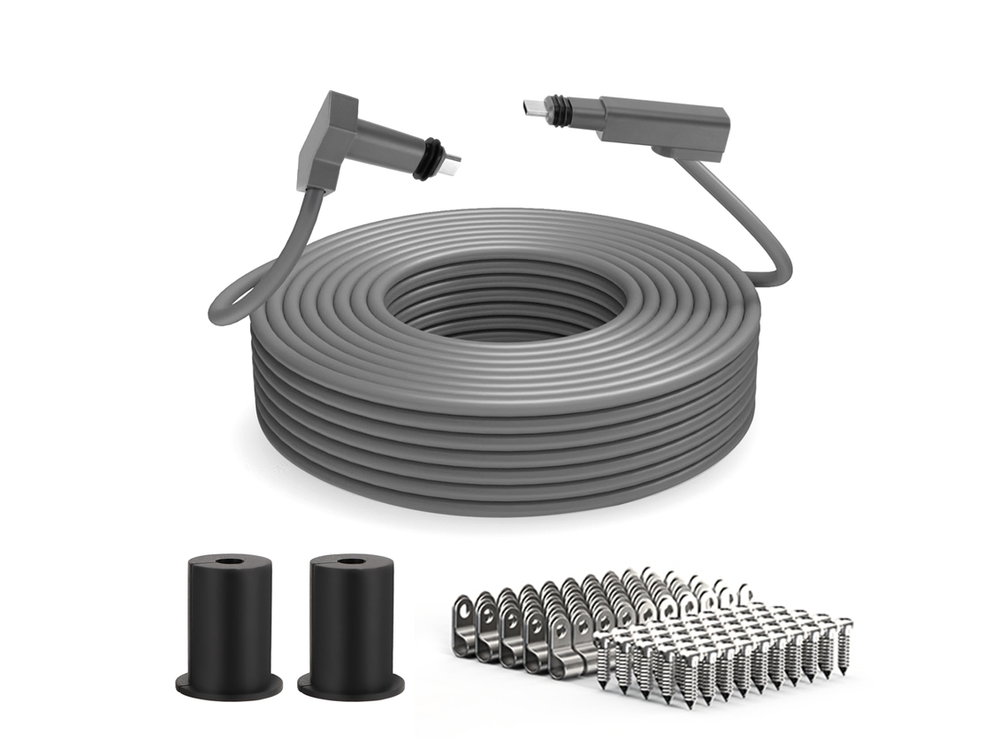Cabo De Reposição Para Satélite Retangular V2 Ip68 Resistente À Água 1200mbps Extensão 10m Com Passagem De Parede E Clips