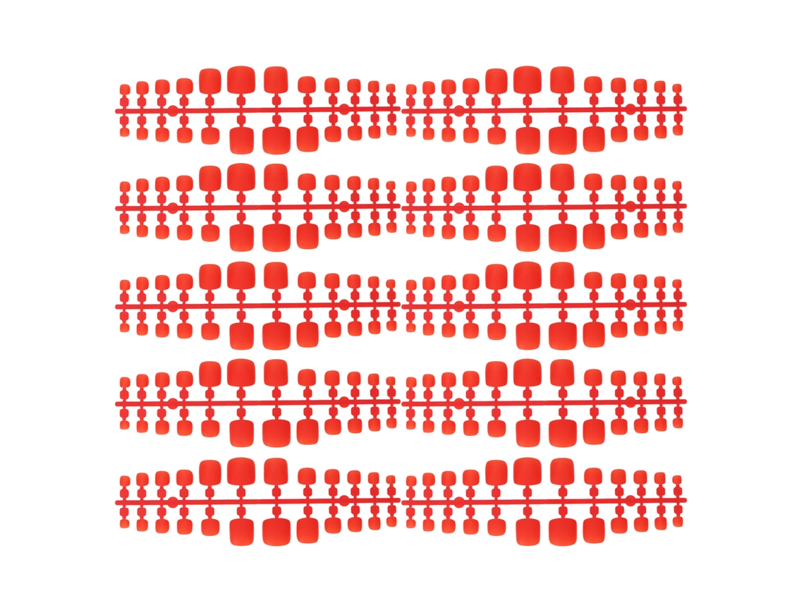 Rebe-240 Unhas Postiças De Dedos Do Pé Mate Com Cobertura Completa Para Salão Caseiro Diy Mulher Artista De Unhas Vermelho Mate