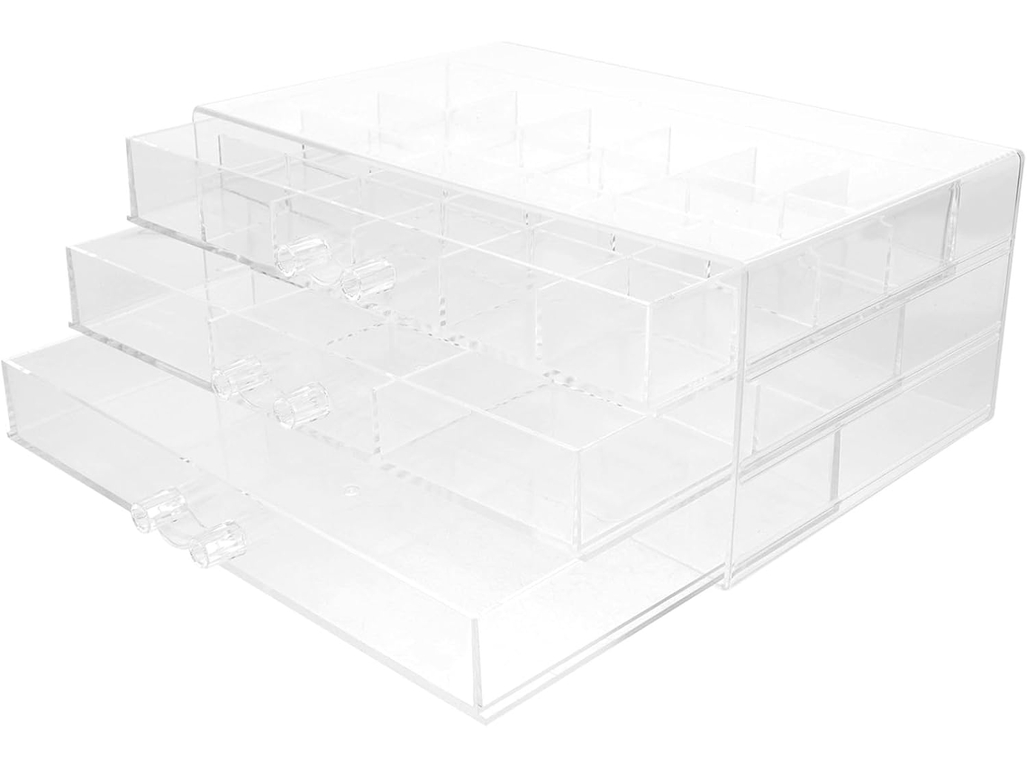 Almacenamiento Transparente Cajones Múltiples Compartimentos Diseño Sencillo Ps Joyas Accesorios Oficina