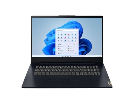 Laptop LENOVO IdeaPad 3 17IAU7 (Azul - 512 GB SSD - 8 GB RAM - 17,3" - Qwerty US - Intel Core i3)